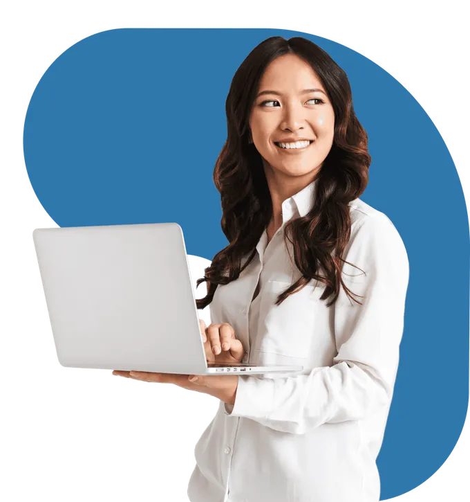 FTC consultant reviewing a client enquiry on her laptop